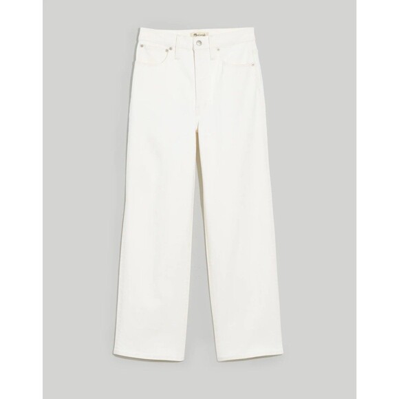 Madewell The Plus Perfect Vintage Wide Leg Crop Jean Tile White Sz 20W NJ406 - Picture 5 of 16